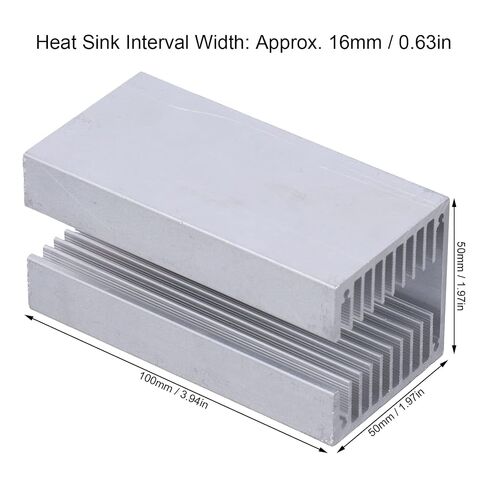 Aluminium Heat Sink for Electronics, 100x50x50mm U Type Cooler in Kuwait