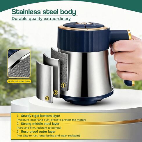 Small Food Processor, Electric Meat Grinder & Vegetable Chopper with 2 Bowls (8 Cup Stainless Steel + 8 Cup Glass) 5-Speed 400W Motor and 2 Sets Blades, Food Chopper for Kitchen Appliances in Saudi Arabia