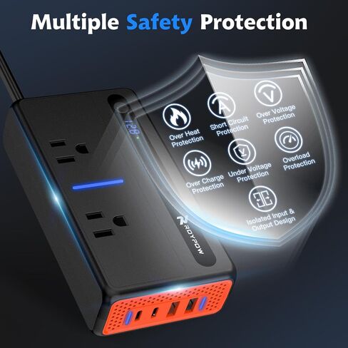 RoyPow 300W Car Power Inverter, DC 12V to 110V AC Power Inverter with Cigarette Lighter Port, Car Plug Adapter Outlet with 3.4A USB-A, QC3.0 24W, PD 30W, PD 36W, Dual AC Outlets, Car Charger Adapter in Saudi Arabia