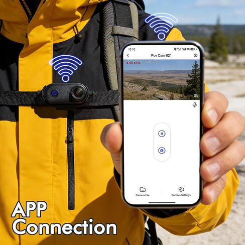 Mini Body Camera, Audio and Video Recording for Vlogging, Black in Saudi Arabia