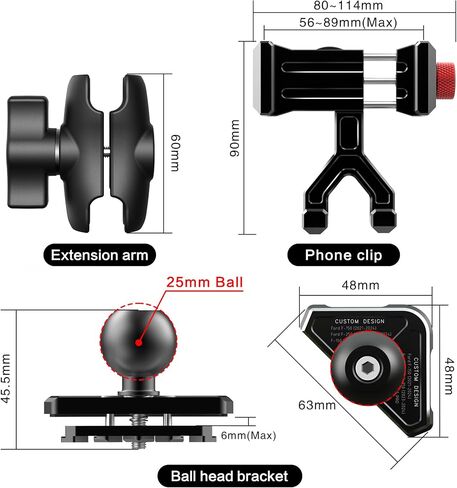 EASEORD Aluminum Vent Phone Mount Compatible with Ford F150 (2021-2026) in Kuwait