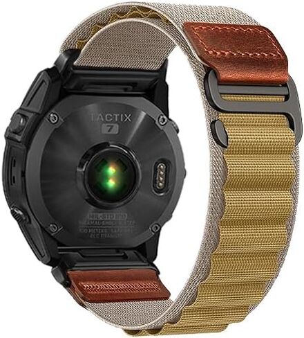 26mm Nylon-Leather Watch Band for Garmin Fenix 8 51mm/7X/6X,Epix Pro 51mm in Kuwait