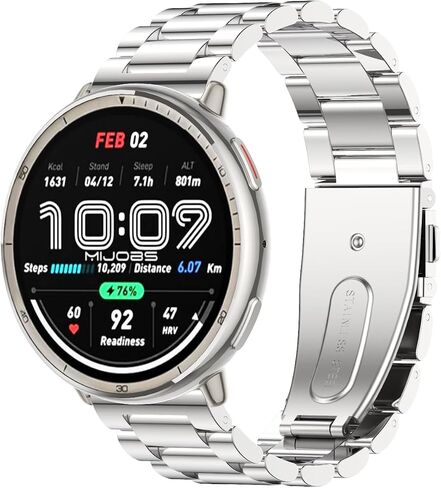 أحزمة ساعة Amazfit Active 2 /Active، 20 مم حزام معصم بديل قابل للتنفس معدني لـ Amazfit GTR mini/Bip U Pro/Bip 3/3 Pro/GTS/GTS 4/3/2 للنساء والرجال in Saudi Arabia