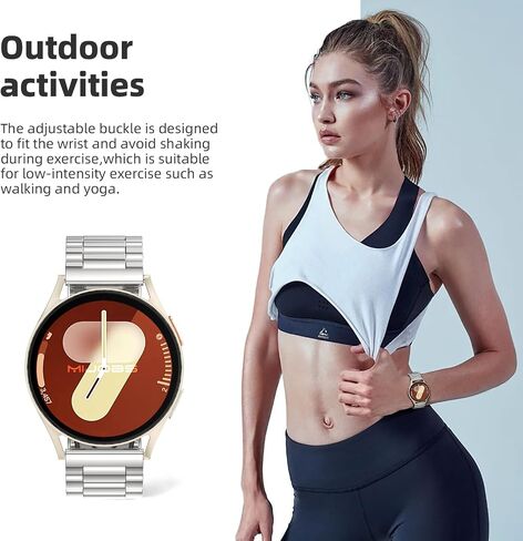أحزمة ساعة Amazfit Active 2 /Active، 20 مم حزام معصم بديل قابل للتنفس معدني لـ Amazfit GTR mini/Bip U Pro/Bip 3/3 Pro/GTS/GTS 4/3/2 للنساء والرجال in Saudi Arabia