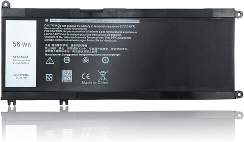 بطارية بديلة 56Wh 33YDH متوافقة مع Dell Inspiron 17 7000 7577 7773 7778 7786 7779 2in1 G3 3579 3779 G5 5587 G7 7588 Latitude 15 3590 3580 14 3490 3400 3500 13 3000 3380 PVHT1 P30E P36E in Kuwait