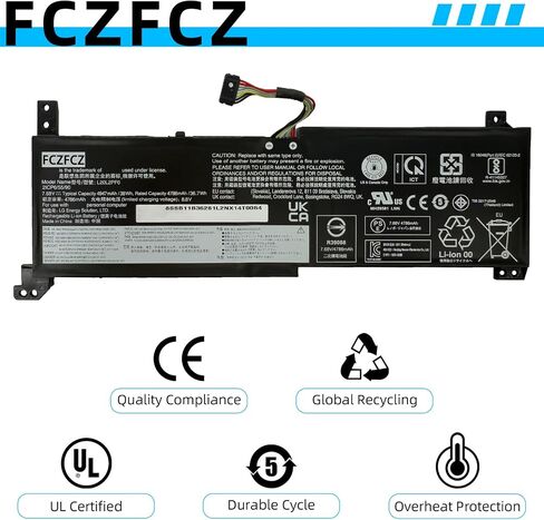 بطارية L20L2PF0 38Wh بديلة لجهاز Lenovo IdeaPad 3-14ABA7 3-14ADA6 3-15ALC6 3-15IAU7 3-17IRU7 3-17ITL6 / V14 G2-ALC / V15 G3-ABA / V17 G2-ITL Series L20M2PF0 L20B2PF0 L20C2PF0 L20M2PF8 in Kuwait