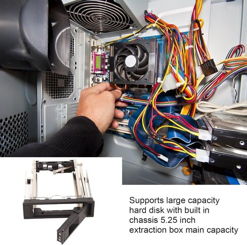Hard Drive Bay 3.5inch SATA HDD Enclosure Rack Cage Portable Tool Carefree Hot Swap Stainless Steel Mounting Bracket Adapter LED Indicator Computer Chassis Component Accessories in Kuwait