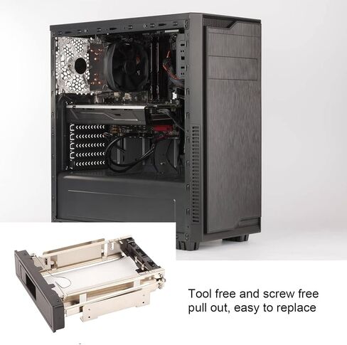 Hard Drive Bay 3.5inch SATA HDD Enclosure Rack Cage Portable Tool Carefree Hot Swap Stainless Steel Mounting Bracket Adapter LED Indicator Computer Chassis Component Accessories in Kuwait