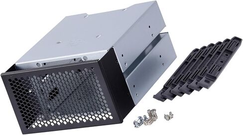 3-Bay 3.5 " Internal Hard Drive Cage, Steel Expansion Rack Tray, 2-to-3 Drive Bay Adapter for Desktop Computer Case Storage Mount in Saudi Arabia