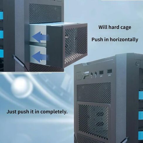 3-Bay 3.5 " Internal Hard Drive Cage, Steel Expansion Rack Tray, 2-to-3 Drive Bay Adapter for Desktop Computer Case Storage Mount in Saudi Arabia