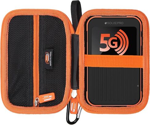 Hard EVA Case for SIMO Solis Pro/Solis 5G WiFi Mobile Hotspot, Portable Travel Router WiFi Storage Holder Bag with Mesh Pocket for Charger USB Cable, Solis 5G Hotspot Device Organizer Box (Case Only) in Kuwait