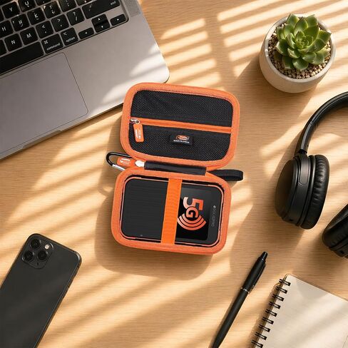 Hard EVA Case for SIMO Solis Pro/Solis 5G WiFi Mobile Hotspot, Portable Travel Router WiFi Storage Holder Bag with Mesh Pocket for Charger USB Cable, Solis 5G Hotspot Device Organizer Box (Case Only) in Kuwait