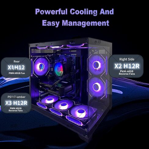Gaming PC Desktop Computer – Ryzen 7 5800X up to 4.7GHz, GeForce RTX 3050 6GB GDDR6, 16GB DDR4 RAM, 1TB NVMe SSD, WiFi 6 & BT 5.4, 9× ARGB Fans, 650W PSU, Windows 11 Pro in Saudi Arabia