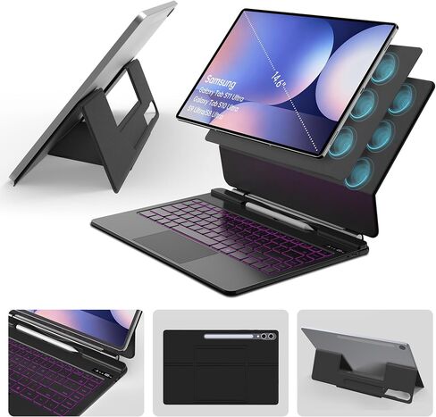 2-Piece Keyboard Case for Galaxy Tab S11/S10/S9/S8 Ultra 14.6 Inch in Kuwait