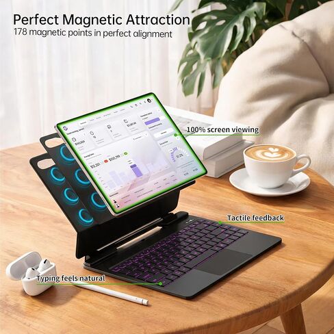 2-Piece Keyboard Case for Galaxy Tab S11/S10/S9/S8 Ultra 14.6 Inch in Kuwait