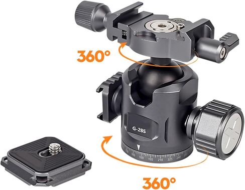 Ball Head Tripod IPX4 240g High Capacity 12KG for Camera Stabilizers Includes Quick Release Plate Quick Release Plate in Saudi Arabia