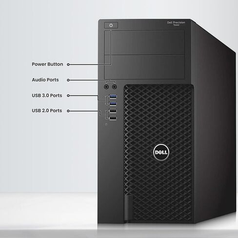 Dell Precision 3620 Tower Desktop Computer – Intel Core i5-6500 6th Gen – 16GB RAM – 256GB SSD – Wireless Keyboard & Mouse – Built-in WiFi – Windows 11 Pro – Workstation PC (Renewed) in Saudi Arabia