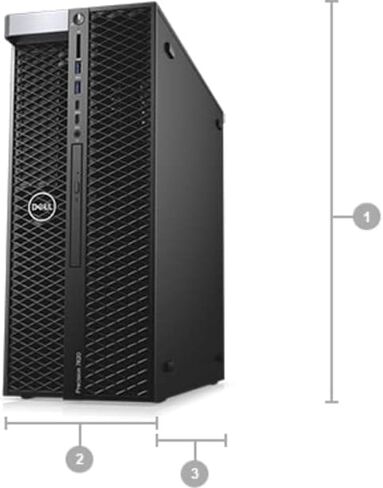Dell Precision 7820 Workstation Desktop | Xeon Silver - 4114-1TB SSD Hard Drive - 96GB RAM - Nvidia Quadro P4000 | 10 cores @ 3 GHz - 8GB GDDR5 Win 11 Pro Black (Renewed) in Saudi Arabia