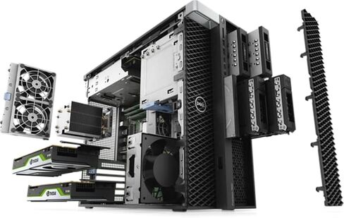 Dell Precision 7820 Workstation Desktop | Xeon Silver - 4114-1TB SSD Hard Drive - 96GB RAM - Nvidia Quadro P4000 | 10 cores @ 3 GHz - 8GB GDDR5 Win 11 Pro Black (Renewed) in Saudi Arabia
