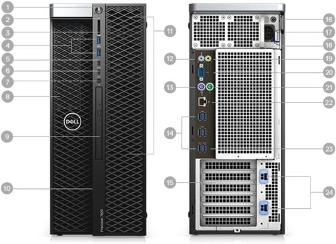 Dell Precision T7820 Workstation Desktop | Xeon Silver - 4210R - 1TB SSD Hard Drive - 64GB RAM | 10 cores @ 3.2 GHz Win 11 Pro Black (Renewed) in Saudi Arabia