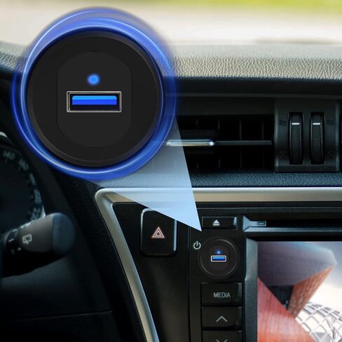 Single Port USB 3.0 Car Mount Flush Cable Male to Female with LED in Saudi Arabia