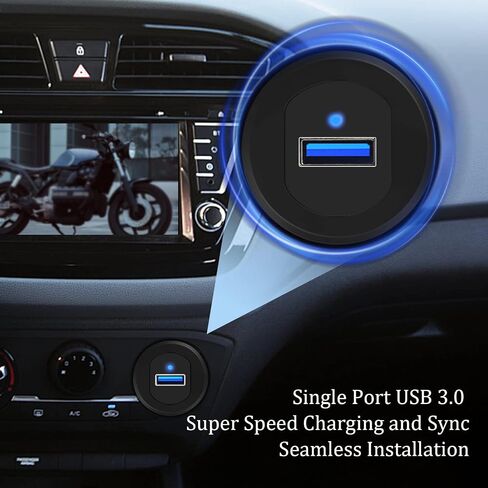 Single Port USB 3.0 Car Mount Flush Cable Male to Female with LED in Saudi Arabia