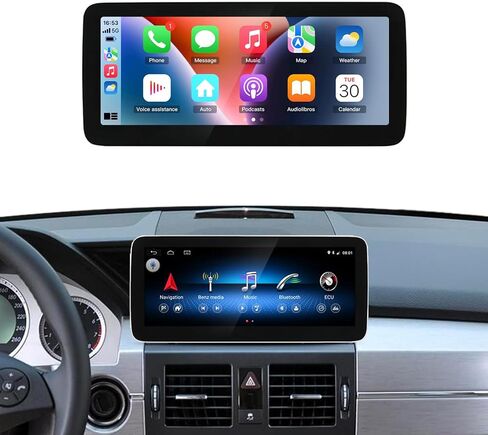 12.3 Inch Android 13 Touch Screen Wireless carplay Android Auto 4GB RAM+64GB ROM for Mercedes Benz GLK Class X204 2008-2012 NTG4.0 Support Mirror Link GPS Navigation Bluetooth in Saudi Arabia
