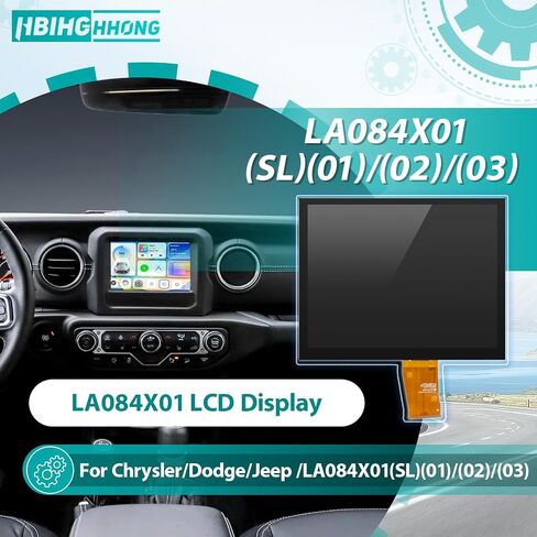 8.4 Inches LCD Screen for Uconnect 4C UAQ Radio Car Touch Screen Replacement for Dodge RAM Jeep Chrysler 2017-2022 LA084X01(SL)(02) with Repair Tools in Saudi Arabia