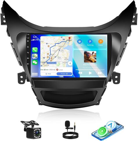 Car Radio for Hyundai Elantra 2011 2012 2013 with Wireless CarPlay Android Auto,9 inch IPS Touchscreen for Hyundai Elantra Car Stereo with Mirror Link Bluetooth,FM/RDS SWC EQ+Backup Camera in Saudi Arabia