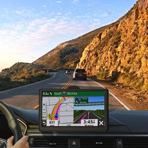 GPS Navigator for Car, 2026 Map 7 inch Touch Screen Car GPS 256-16GB,Voice Turn Direction Guidance, Support Speed and Red Light Warning, North America map Free Update in Saudi Arabia