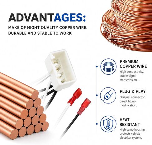 4 PCS Car Door Speaker Wiring Harness, 72-5602 Audio Speaker Wire Cable Adapter Compatible with Ford Focus F150 F250 Mazda 3 CX-5 CX-9 Speakers Adapter Connector Adaptor Plug in Saudi Arabia