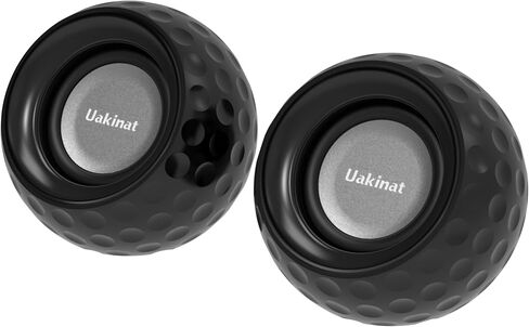 Uakinat 2.0 Computer Speaker, Black, USB Powered, 3.5mm Audio Input, Volume Control, Golf Style, Pair Pack, PC or Laptop in Kuwait