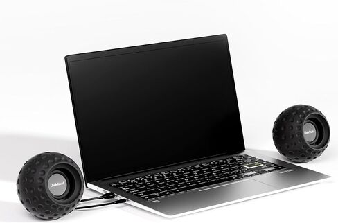 Uakinat 2.0 Computer Speaker, Black, USB Powered, 3.5mm Audio Input, Volume Control, Golf Style, Pair Pack, PC or Laptop in Kuwait