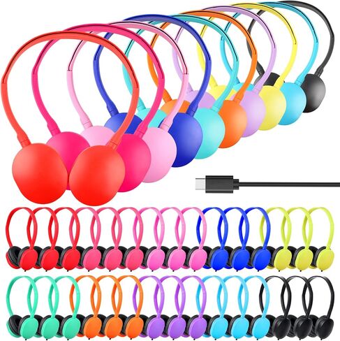 USB C Kids Headphones Bulk for Classroom School 10 Pack,Wired in Saudi Arabia