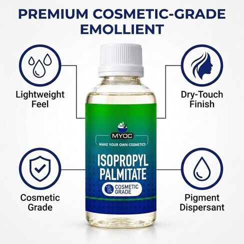 Isopropyl Palmitate – (4.06 fl oz / 120ml) Lightweight Emollient Ester for Creams, Foundations & DIY Formulations | Cosmetic Grade in Kuwait