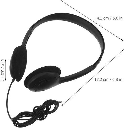 Wired Computer Headphones and 3.5mm Jack 5pcs with Adjustable Headband in Kuwait