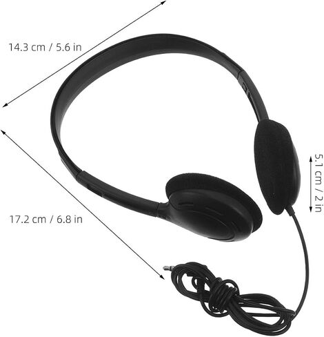 5pcs Corded Study Headsets with Adjustable Headband and 3.5mm Jack in Saudi Arabia