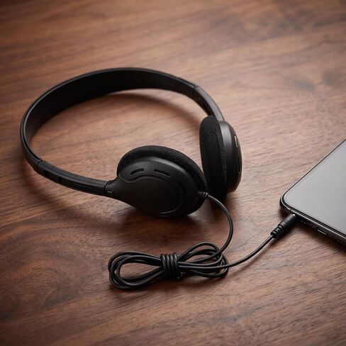 5pcs Corded Study Headsets with Adjustable Headband and 3.5mm Jack in Saudi Arabia