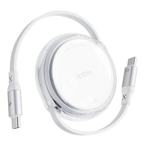 iOttie Basix 100W Retractable USB-C Cable, Fast Charging USB C-to-C Cable with 4 Adjustable Cable Lengths, USB C Cable for iPhone 17/17 Air/17 Pro/Pro Max, 16, 15 Series, Samsung S24/23+ in Saudi Arabia