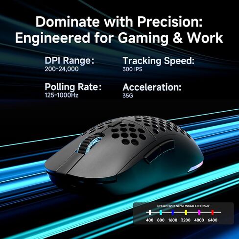 مجموعة لوحة مفاتيح وماوس لاسلكية للألعاب من DIERYA، DK63 & M1 60% لوحة مفاتيح RGB صغيرة مع مفاتيح زرقاء وماوس خفيف الوزن 24000 نقطة في البوصة | الوضع الثلاثي (BT/2.4G/USB) | ار جي بي | لأجهزة الكمبيوتر الشخصية وأجهزة ماك واللاعبين والطابعين - أسود in Kuwait