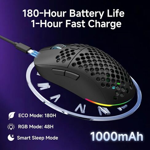 مجموعة لوحة مفاتيح وماوس لاسلكية للألعاب من DIERYA، DK63 & M1 60% لوحة مفاتيح RGB صغيرة مع مفاتيح زرقاء وماوس خفيف الوزن 24000 نقطة في البوصة | الوضع الثلاثي (BT/2.4G/USB) | ار جي بي | لأجهزة الكمبيوتر الشخصية وأجهزة ماك واللاعبين والطابعين - أسود in Kuwait