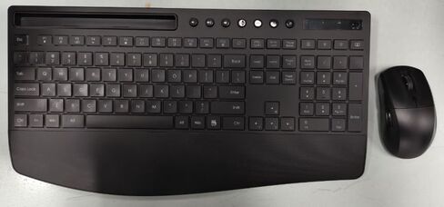 Trueque Wireless Keyboard and Mouse Combo, 4000mAh Rechargeable Backlit Keyboard with Wrist Rest & Phone Holder, Full Size Quiet Typing, 2.4G USB-A/Type-C for PC, Laptop, Windows (Black Orange) in Saudi Arabia