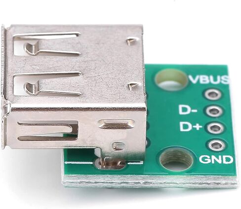 10Pcs USB Type A Female Socket Breakout Board 2.54mm Pitch Adapter Connecto in Saudi Arabia