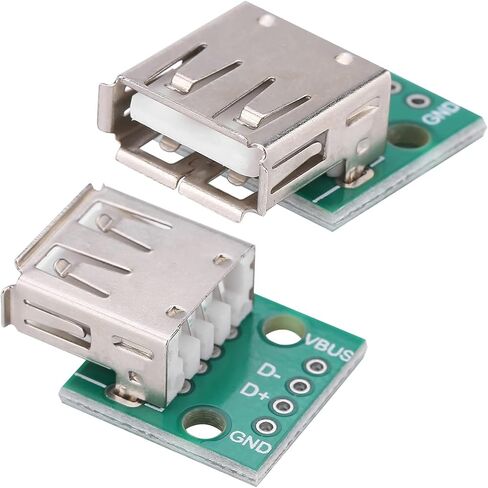 10Pcs USB Type A Female Socket Breakout Board 2.54mm Pitch Adapter Connecto in Saudi Arabia