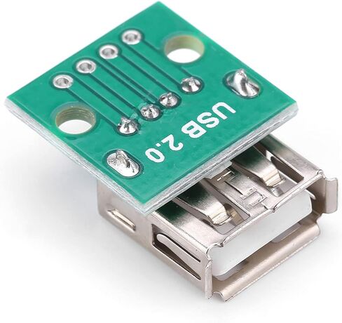 10Pcs USB Type A Female Socket Breakout Board 2.54mm Pitch Adapter Connecto in Saudi Arabia