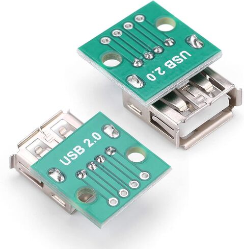 10Pcs USB Type A Female Socket Breakout Board 2.54mm Pitch Adapter Connecto in Saudi Arabia