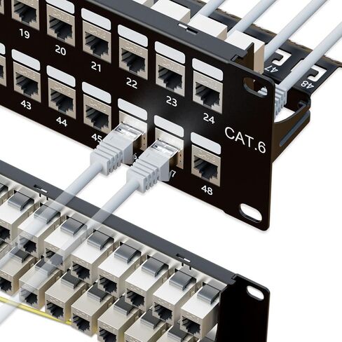 iwillink Cat6 Shielded Patch Panel 24 Port with RJ45 Keystone Coupler in Saudi Arabia