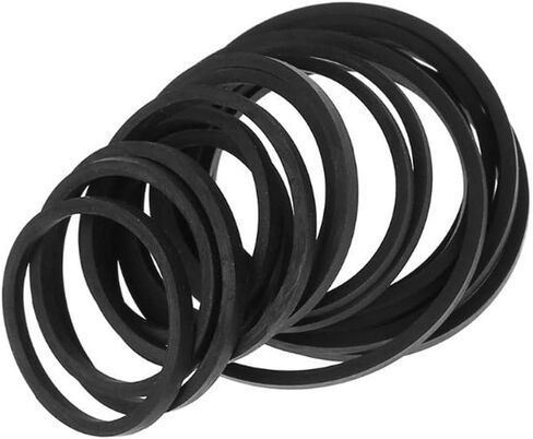 30Pcs 25-135mm Mix Cassette Tape Machine Belt 1.2mm Assorted Square Common Belts in Kuwait