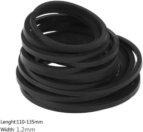 30Pcs 25-135mm Mix Cassette Tape Machine Belt 1.2mm Assorted Square Common Belts in Kuwait