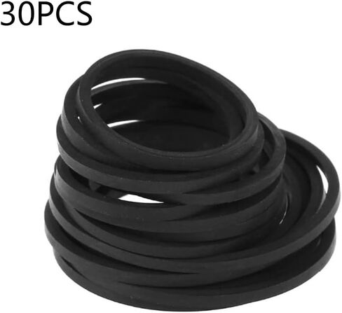 30Pcs 25-135mm Mix Cassette Tape Machine Belt 1.2mm Assorted Square Common Belts in Kuwait